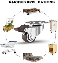 Load image into Gallery viewer, Small  Furniture Wheels - Castor Wheels 25mm - 40Kg Load - GBL Castors
