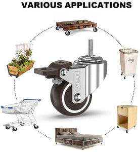 Stem Threaded castors