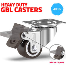 Load image into Gallery viewer, Small  Furniture Wheels - Castor Wheels 25mm - 40Kg Load - GBL Castors
