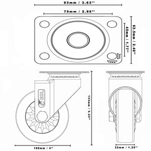 casters without brakes